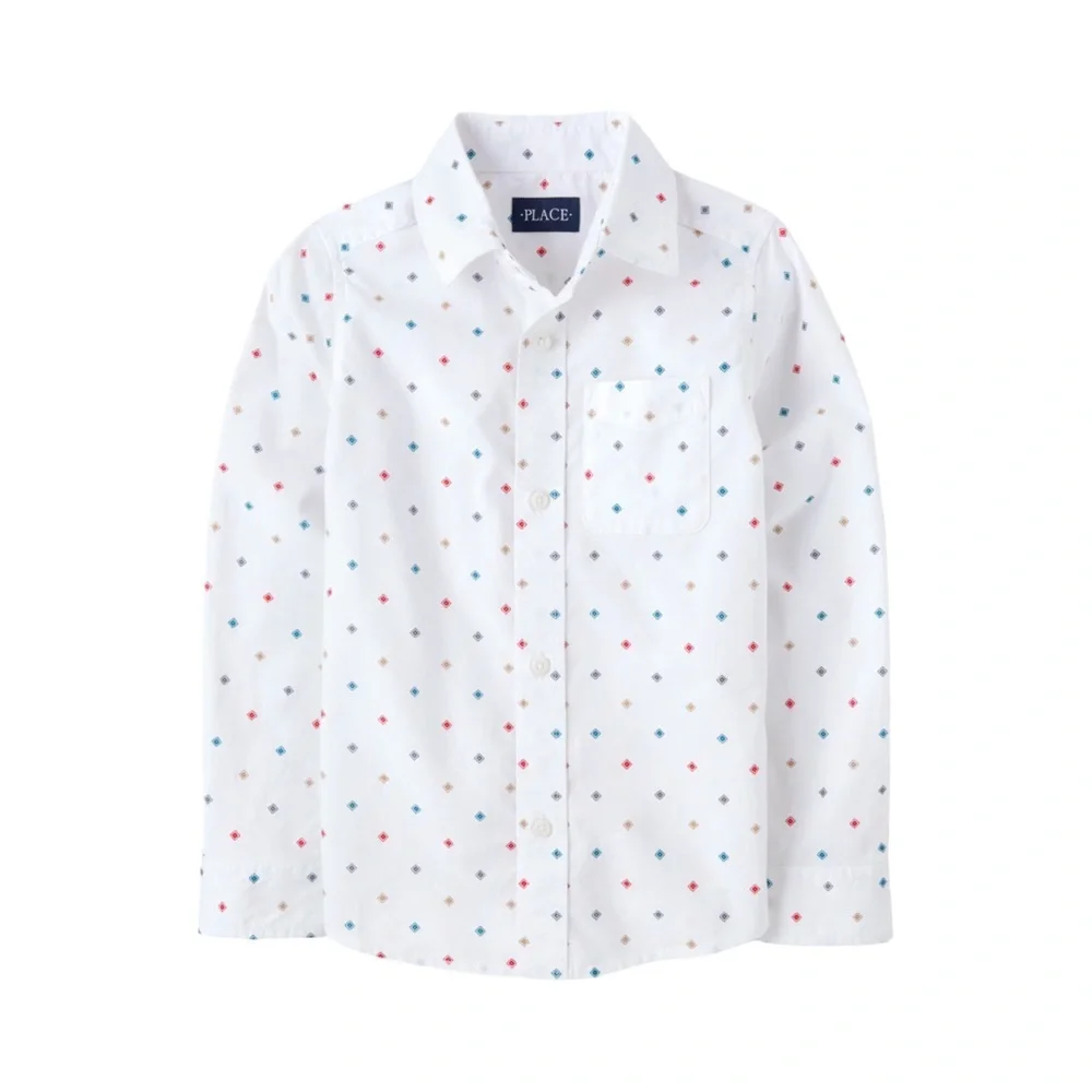 The Children's Place White Button Down Shirt NWT Size 5/6